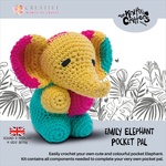 Emily Elephant - Creative Expressions Knitty Critters Pocket Pal Crochet Kit