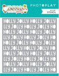 Tulla & Norbert's Christmas Party Holly Jolly Word Stencil - Photoplay