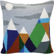 Mountaintops - Collection D'Art Stamped Needlepoint Cushion 15.75"X15.75"