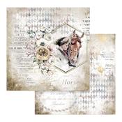 Lady W/ Horse Paper - Romantic Horses - Stamperia
