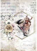Lady Frame Rice Paper - Romantic Horses - Stamperia
