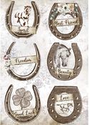 Horseshoes Rice Paper - Romantic Horses - Stamperia