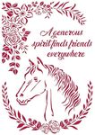 Horse with Flowers Stencil - Romantic Horses - Stamperia
