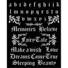 Alphabet & Quotes Stencil - Sleeping Beauty - Stamperia
