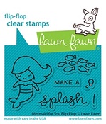 Mermaid For You Flip Flop Clear Stamps - Lawn Fawn