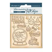 Christmas Rose Decorative Chips - Stamperia