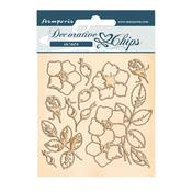 Flowers Decorative Chips - Romantic Christmas - Stamperia