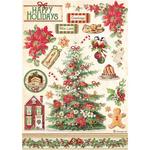 Christmas Tree Rice Paper - Classic Christmas - Stamperia