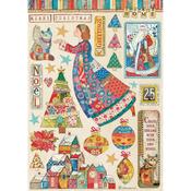 Elements Rice Paper - Christmas Patchwork - Stamperia