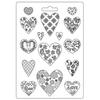 Hearts A4 Soft Mould - Christmas Patchwork - Stamperia