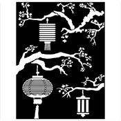 Lanterns Stencil - Sir Vagabond In Japan - Stamperia