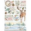 Poinsettia Rice Paper - Winter Tales - Stamperia