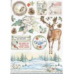 Poinsettia Rice Paper - Winter Tales - Stamperia