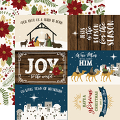 6x4 Journaling Cards Paper - The First Noel - Echo Park