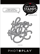 Happy Holidays Word Dies - Say It With Stamps  - Photoplay