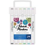 Duel-Tip Alcohol Sketch Markers - Set of 24 - American Crafts