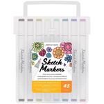 Duel-Tip Alcohol Sketch Markers - Set of 48 - American Crafts