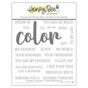 Color Buzzword 4x4 Stamp Set - Honey Bee Stamps