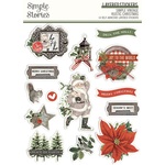 Simple Vintage Rustic Christmas Layered Stickers - Simple Stories
