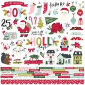 Holly Days Cardstock Sticker Sheet - Simple Stories