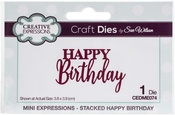 Mini Expressions- Happy Birthday - Creative Expressions Craft Dies By Sue Wilson