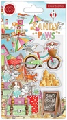 Sand Castle Clear Stamps - Sandy Paws - Craft Consortium
