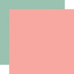 Dark Pink / Light Green Coordinating Solid Paper - Wedding - Echo Park