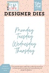 Monday to Thursday Word Die Set - Day In The Life - Echo Park