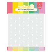 Duo-tone Christmas Tree Stencil - Waffle Flower Crafts
