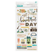 Beautiful Day Chipboard Thickers with Gold Foil - Fernwood - Vicki Boutin