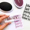 Time to Party Sentiments 3x4 Stamp Set - Catherine Pooler