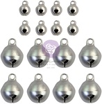 Christmas Sparkle Bell Charms - Prima
