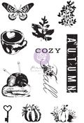 Hello Pink Autumn Clear Stamps - Prima