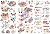Hello Pink Autumn Rub on Transfers - Prima