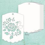 Rose Tag Chipboard Album Base - Mintay Chippies - Mintay Papers