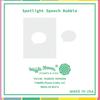 Spotlight Speech Bubble Stencil - Waffle Flower