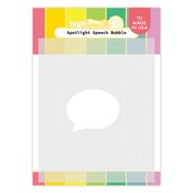 Spotlight Speech Bubble Stencil - Waffle Flower
