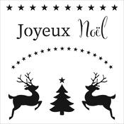 Joyeux Noel 12x12 Stencil - The Crafter's Workshop