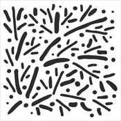 Scattered Branches 12x12 Stencil - The Crafter's Workshop
