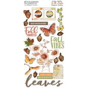 Vintage Artistry In The Leaves Chipboard Stickers - 49 And Market