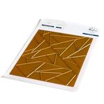 Abstract Triangles Hot Foil Plate - Pinkfresh Studio