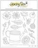 Garden Harvest Florals 6x6 Stamp Set - Honey Bee Stamps