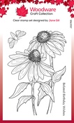 Echinacea & Moth - Woodware Clear Stamps 4"X6"