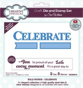 Celebrate - Creative Expressions Craft Die And Stamp Set By Sue Wilson