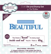 Beautiful - Creative Expressions Craft Die And Stamp Set By Sue Wilson