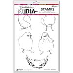 Nested Birds Dina Wakley Media Cling Stamps