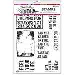 Stencil Alphas Dina Wakley Media Cling Stamps