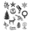 Holiday Things Tim Holtz Cling Stamps - Stampers Anonymous