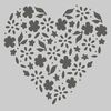 Happy Hearts 6x6 Stencil Floral Heart - Simple Stories