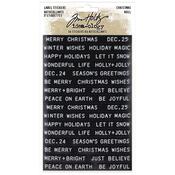 Christmas Sentiments Labels -  Tim Holtz Idea-ology